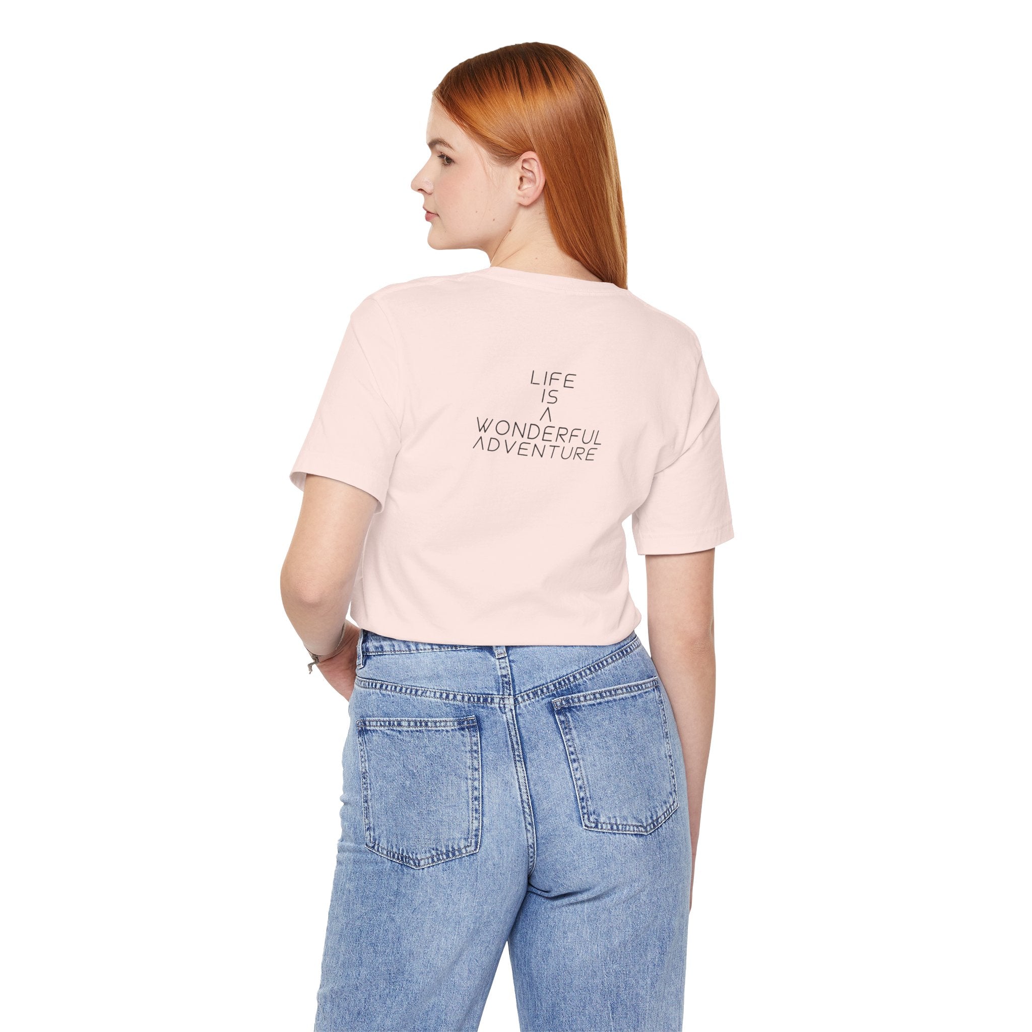 Alados Graphic Tee,Inspirational Unisex Jersey T-Shirt, Adventure Shirt, Angel Wing Shirt, Motivational Top, Gift for Dreamers