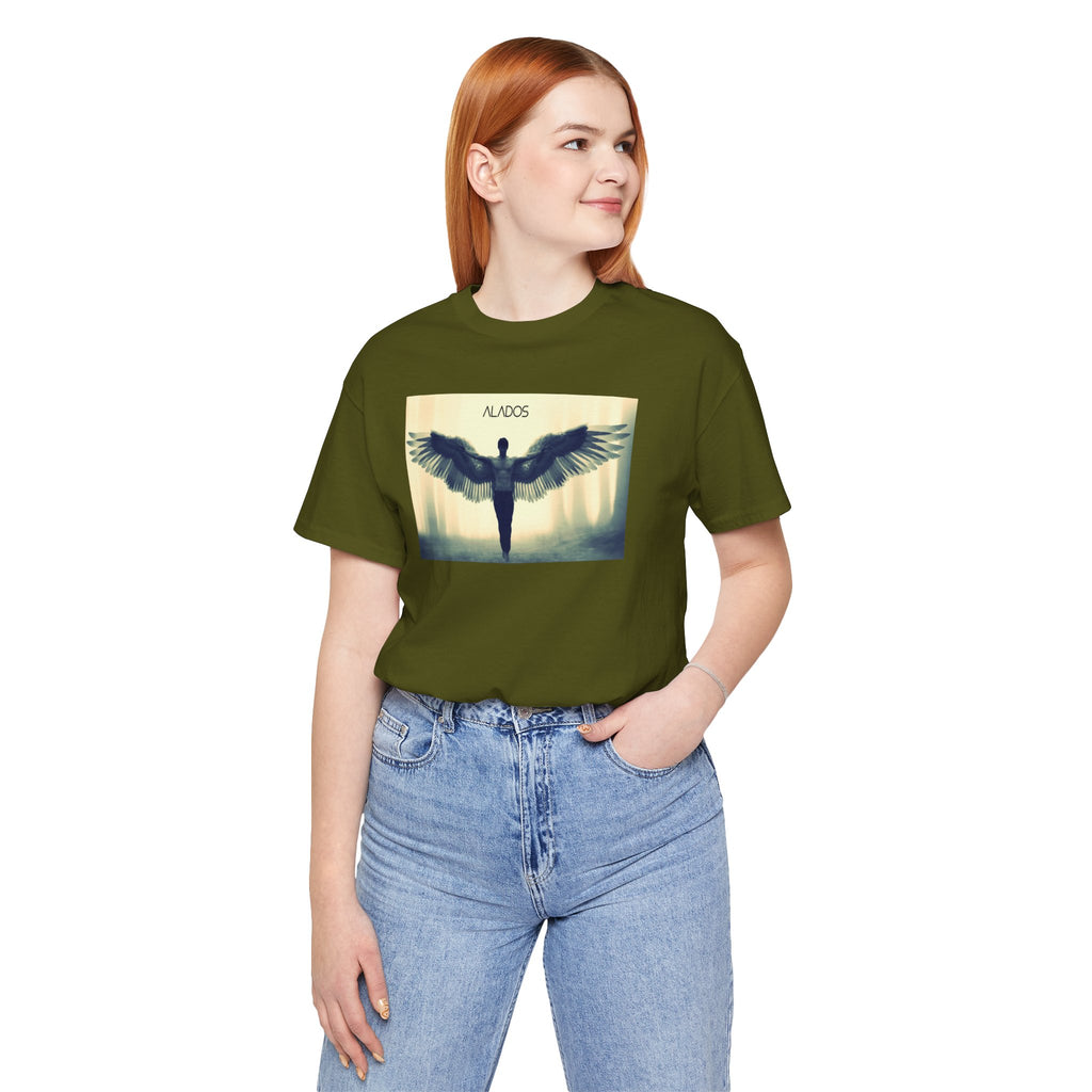 Angelic Wings Tee: Spiritual Unisex Jersey Shirt, Inspirational Gift, Motivational Wear, Ideal for Meditation, Unique Fashion