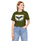 Angelic Wings Tee: Spiritual Unisex Jersey Shirt, Inspirational Gift, Motivational Wear, Ideal for Meditation, Unique Fashion