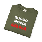 Retro style T shirt,Funny Latin Shirt — Humorous Latin Phrase Tee,Mexican Humor Tee. ' Busco Novia Golosa'