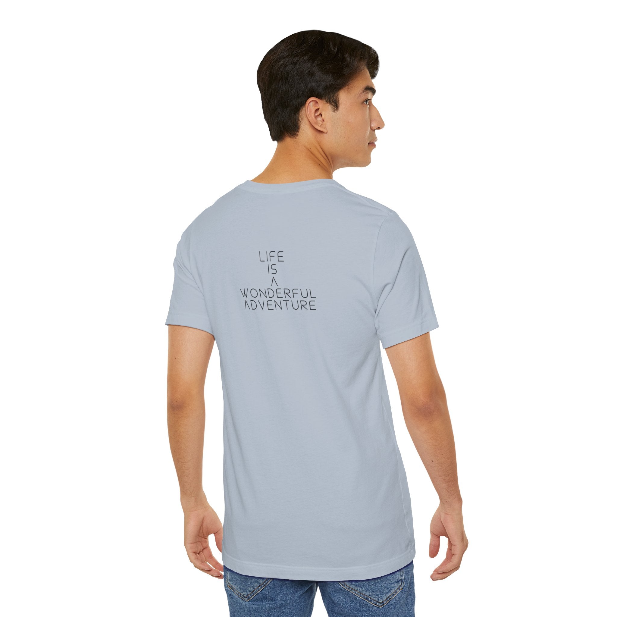 Alados Graphic Tee,Inspirational Unisex Jersey T-Shirt, Adventure Shirt, Angel Wing Shirt, Motivational Top, Gift for Dreamers