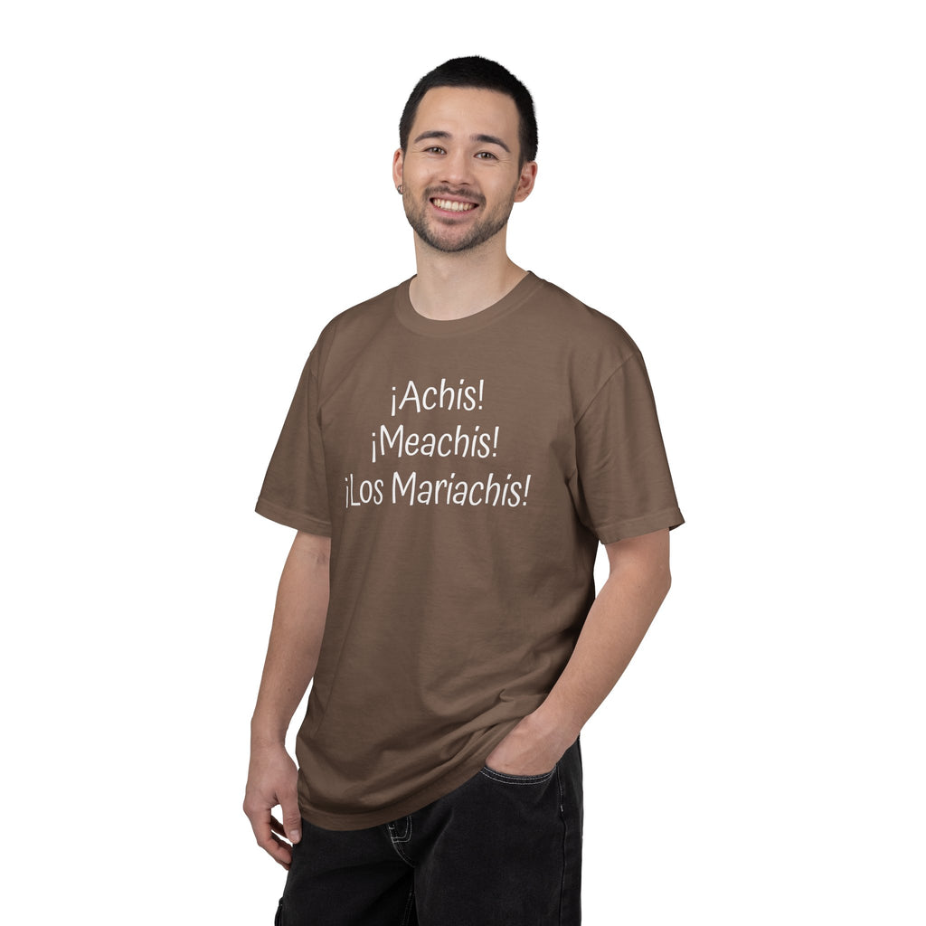 Mexican Humor Tee — Funny Spanish Graphic T-Shirt  'Achis Meachis Los Mariachis'