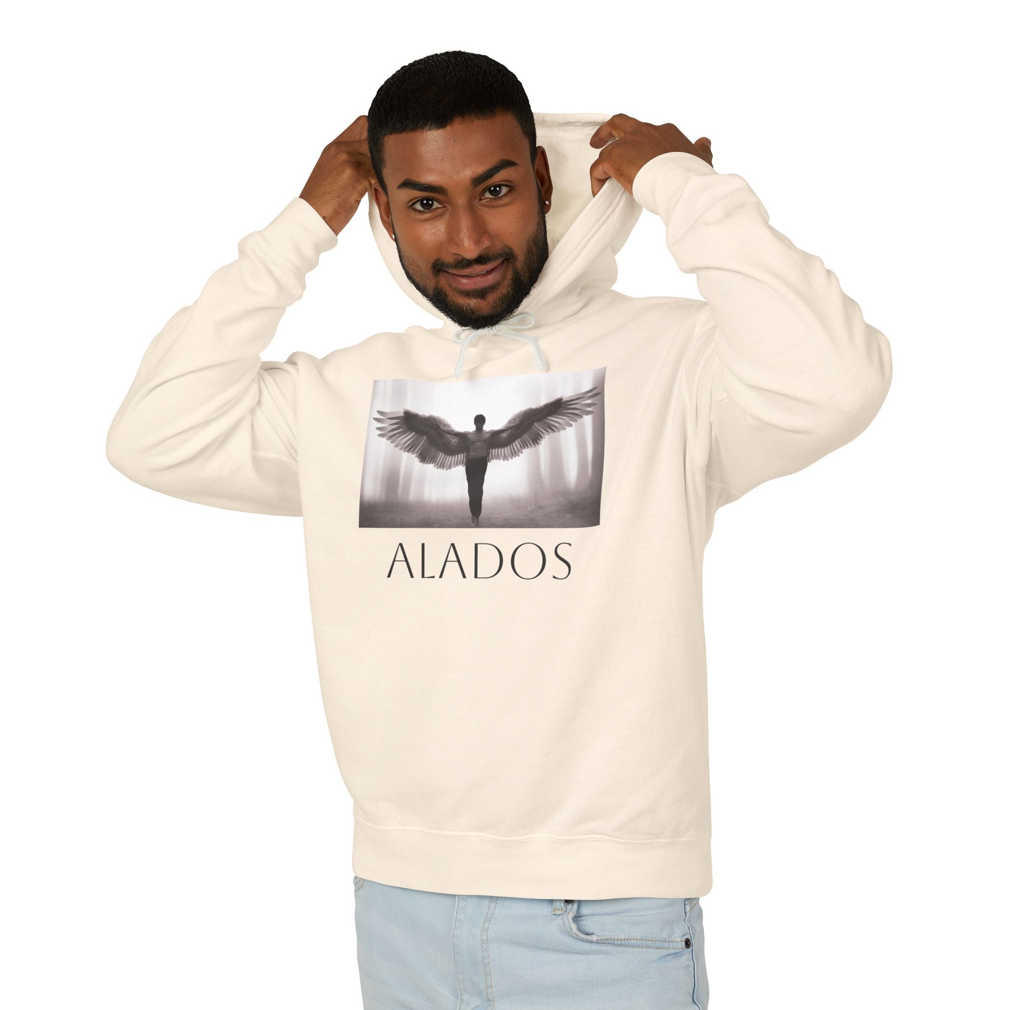 ALADOS  Angel Wings Hoodie,Unisex Lightweight Hoodie Sweatshirt, Unique Gift for Trendsetters. 'LOS ANGELES'