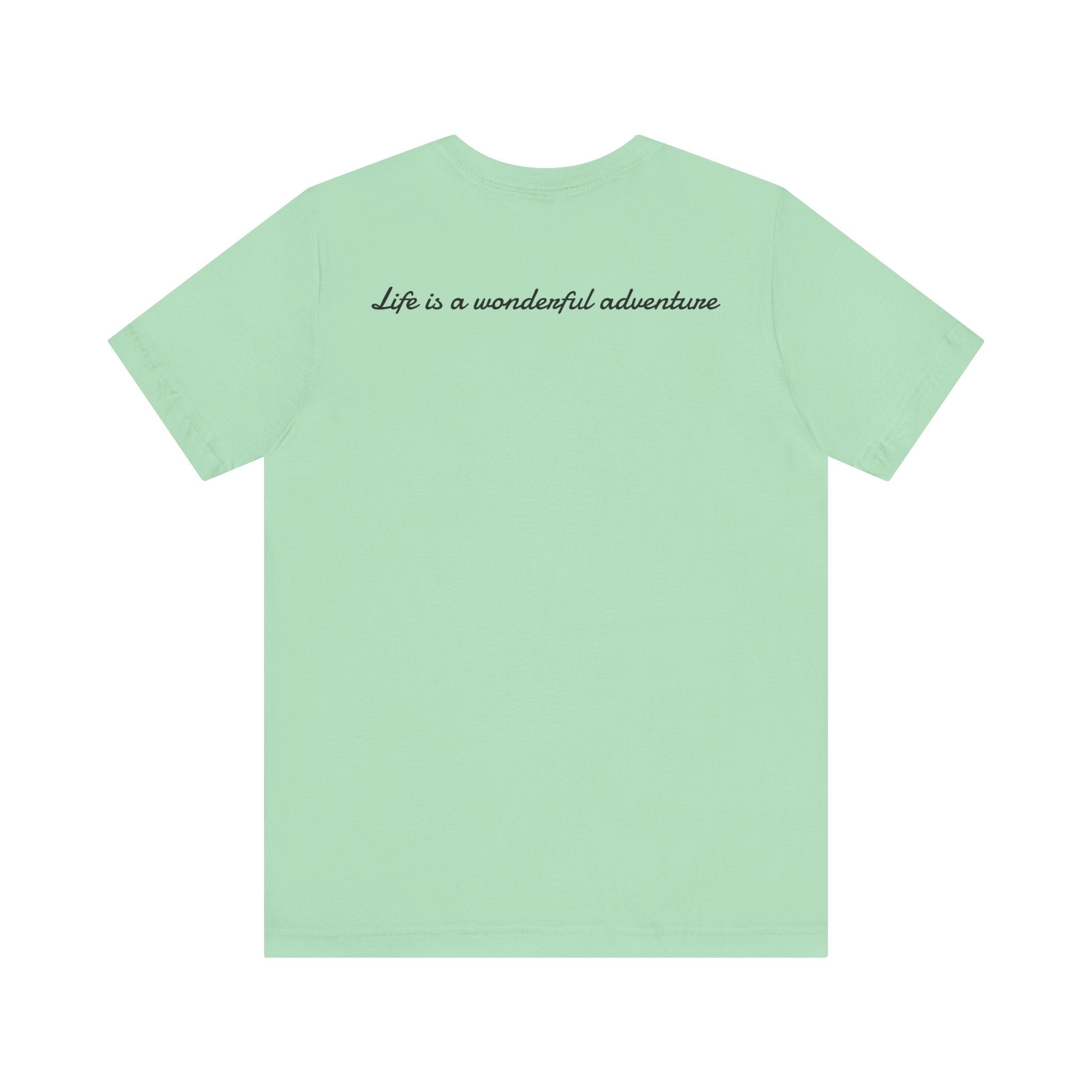 ALADOS.Inspiring Graphic Unisex T-Shirt for Explorers,Unique Design Tee,Motivational Gift for Friends. -Life is a wonderful adventure.-