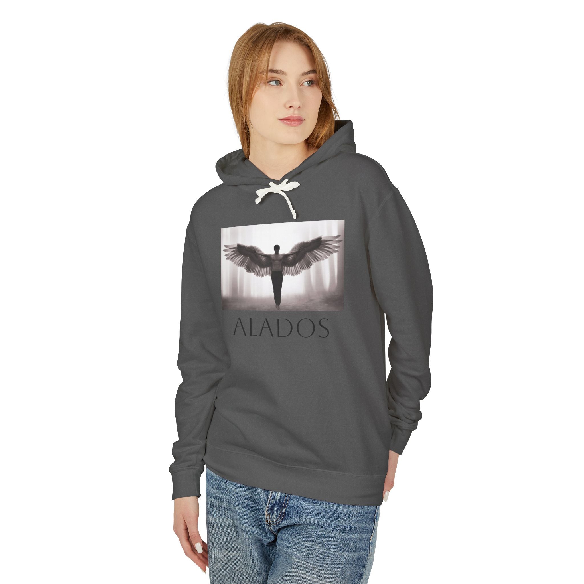 ALADOS  Angel Wings Hoodie,Unisex Lightweight Hoodie Sweatshirt, Unique Gift for Trendsetters. 'LOS ANGELES'