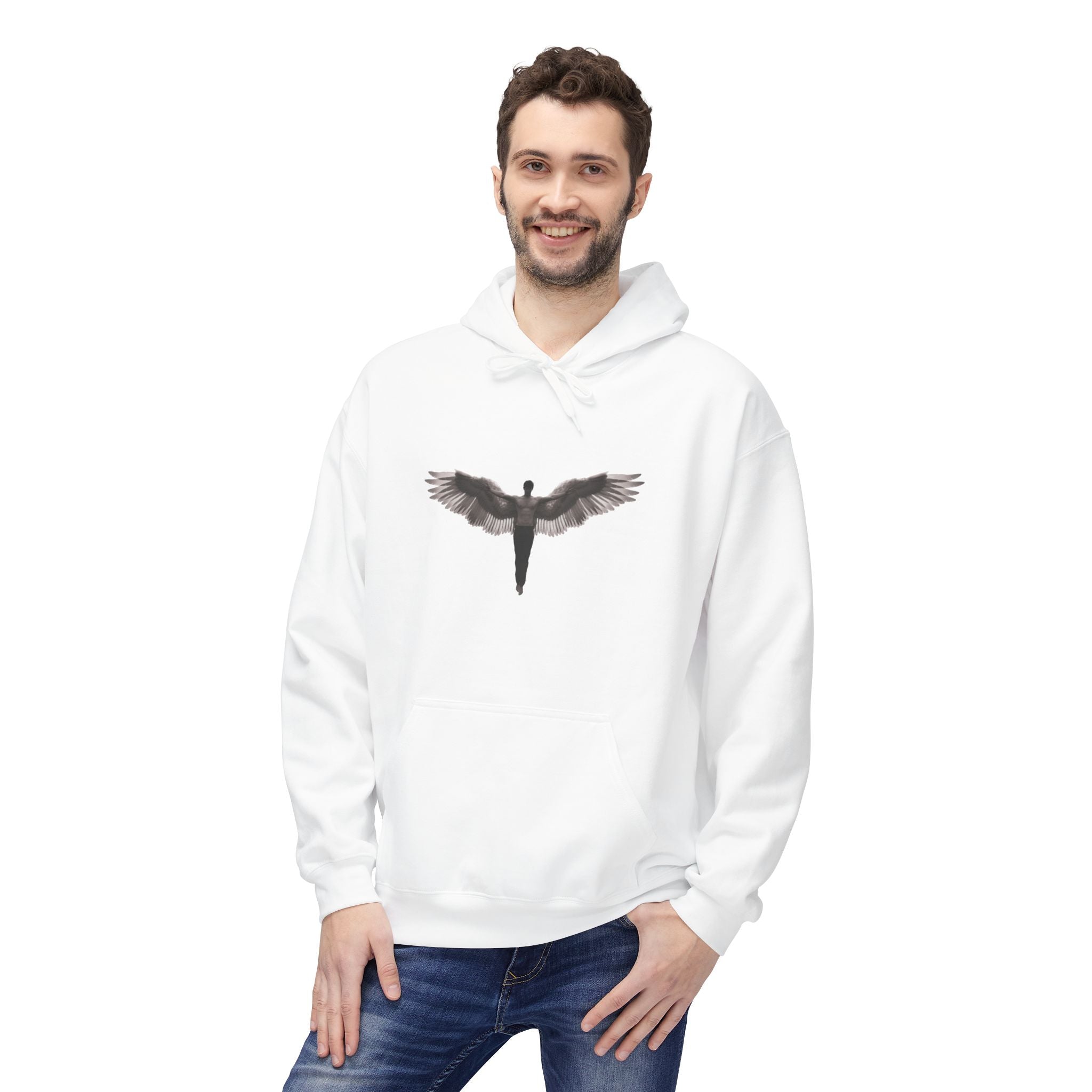Alados Winged Logo Hoodie — Minimalist Angel Wings Pullover