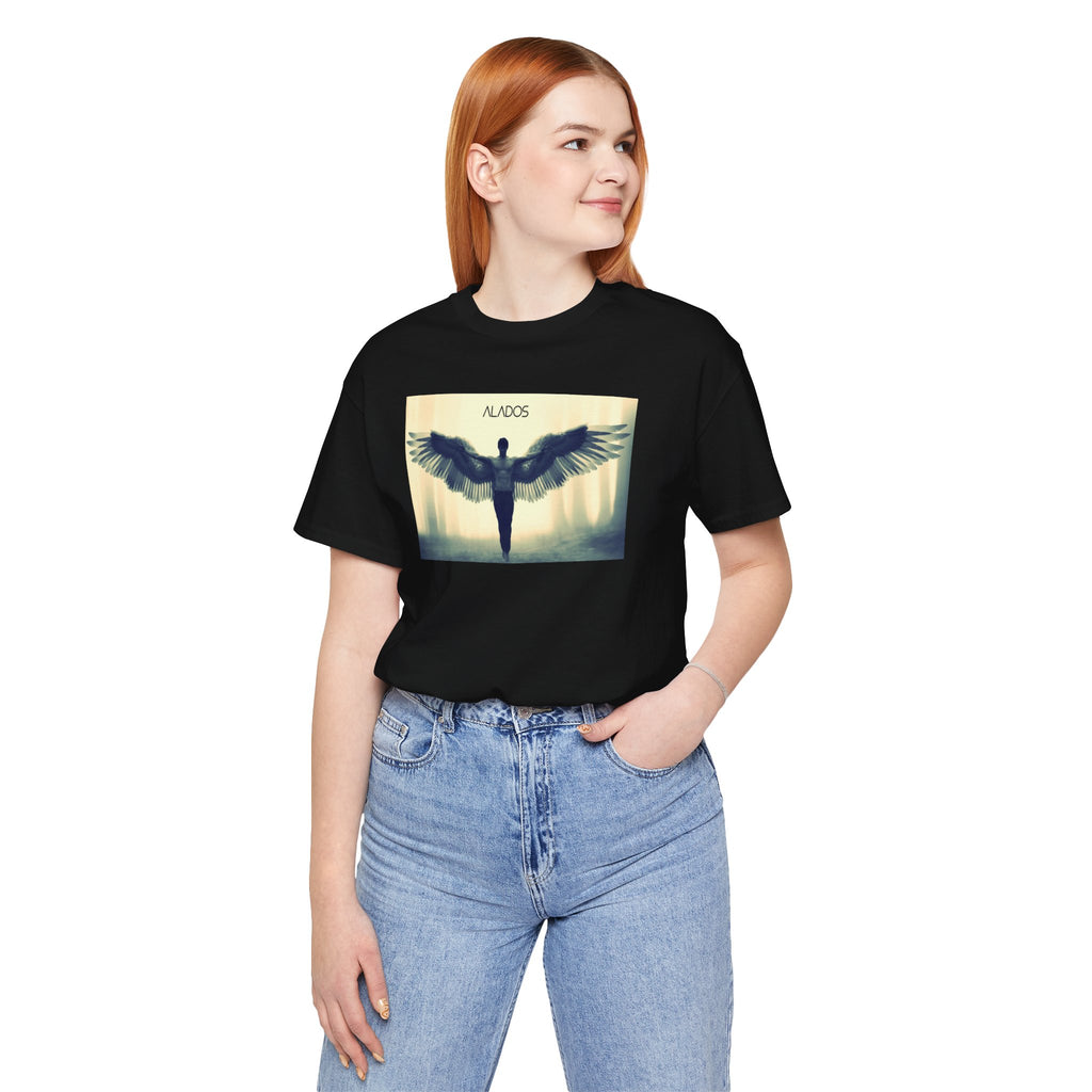 Angelic Wings Tee: Spiritual Unisex Jersey Shirt, Inspirational Gift, Motivational Wear, Ideal for Meditation, Unique Fashion