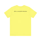 ALADOS.Inspiring Graphic Unisex T-Shirt for Explorers,Unique Design Tee,Motivational Gift for Friends. -Life is a wonderful adventure.-