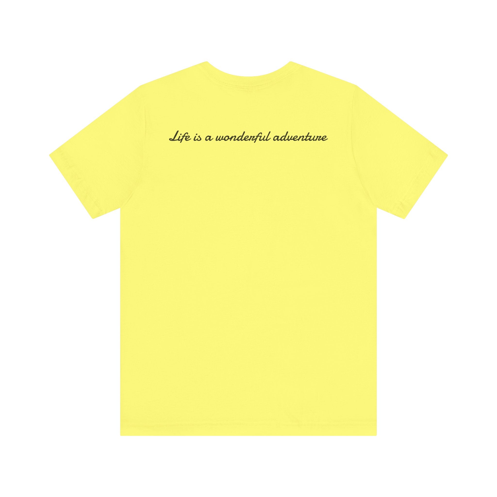 ALADOS.Inspiring Graphic Unisex T-Shirt for Explorers,Unique Design Tee,Motivational Gift for Friends. -Life is a wonderful adventure.-