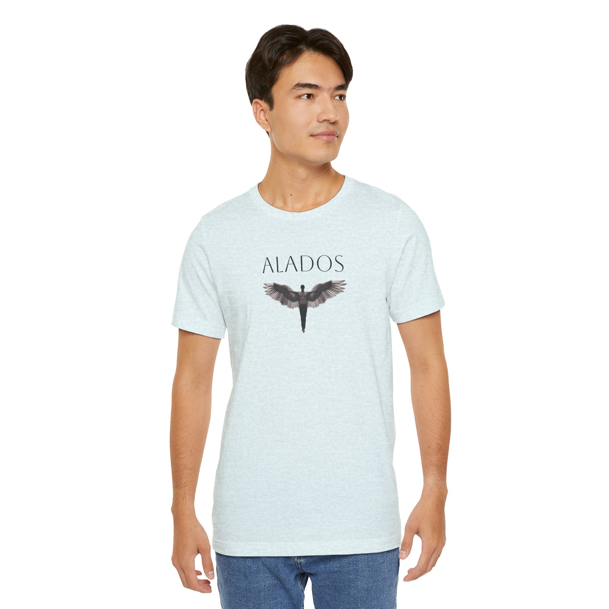 ALADOS.Unisex Angel Wings Graphic Tee, Spiritual Shirt, Gift for Nature Lovers, Casual Wear, Thoughtful Present for Birthdays and Holidays.