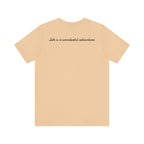 ALADOS.Inspiring Graphic Unisex T-Shirt for Explorers,Unique Design Tee,Motivational Gift for Friends. -Life is a wonderful adventure.-