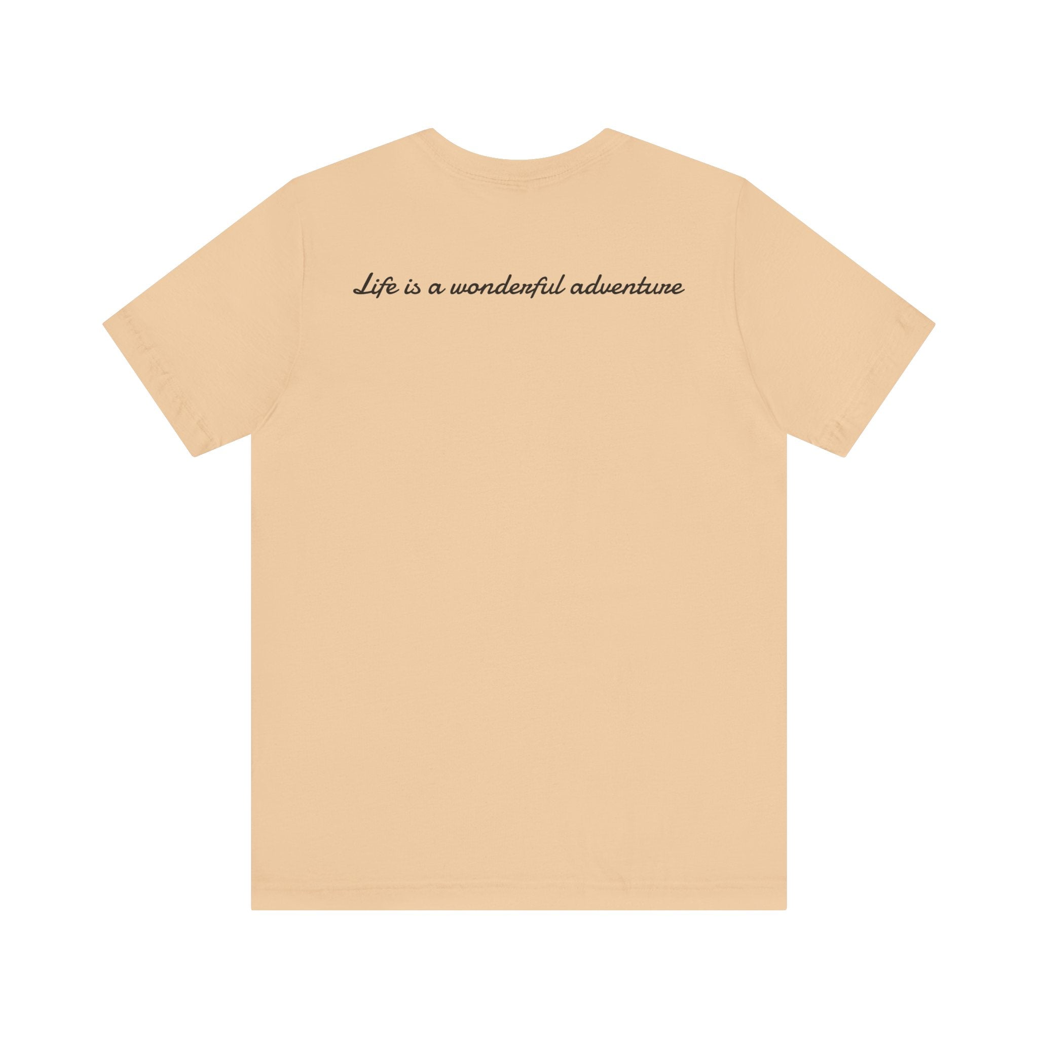 ALADOS.Inspiring Graphic Unisex T-Shirt for Explorers,Unique Design Tee,Motivational Gift for Friends. -Life is a wonderful adventure.-
