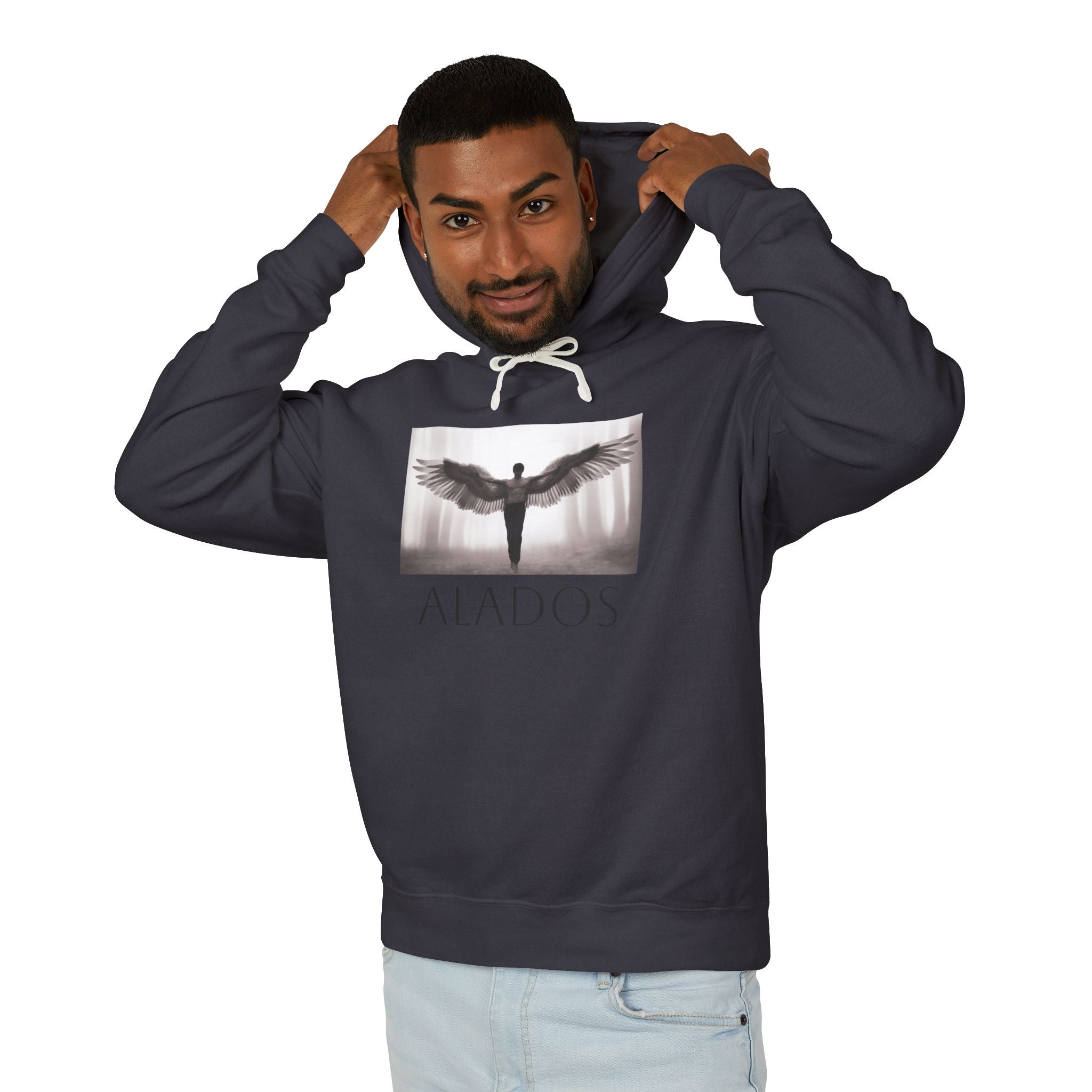ALADOS  Angel Wings Hoodie,Unisex Lightweight Hoodie Sweatshirt, Unique Gift for Trendsetters. 'LOS ANGELES'