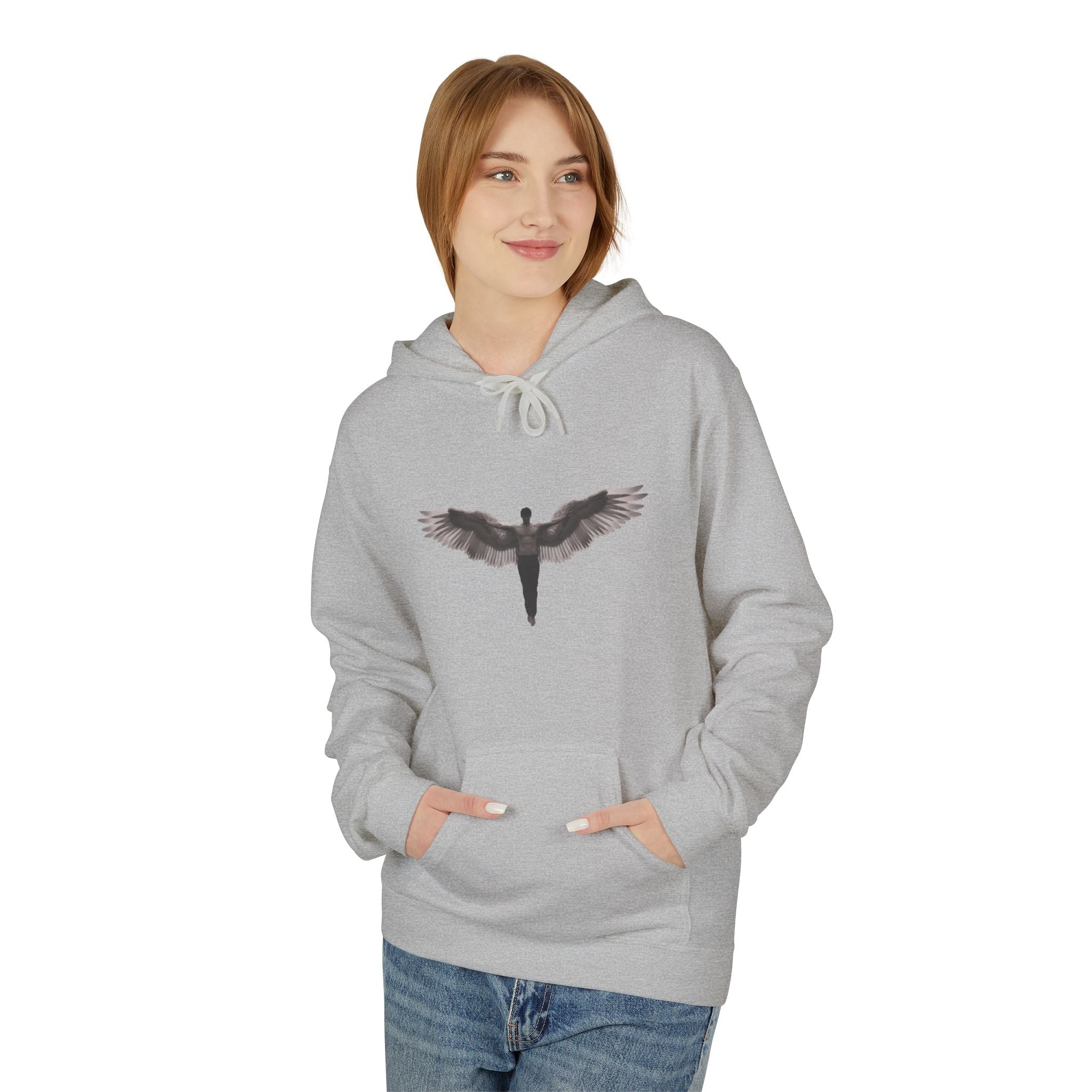 Alados Winged Logo Hoodie — Minimalist Angel Wings Pullover