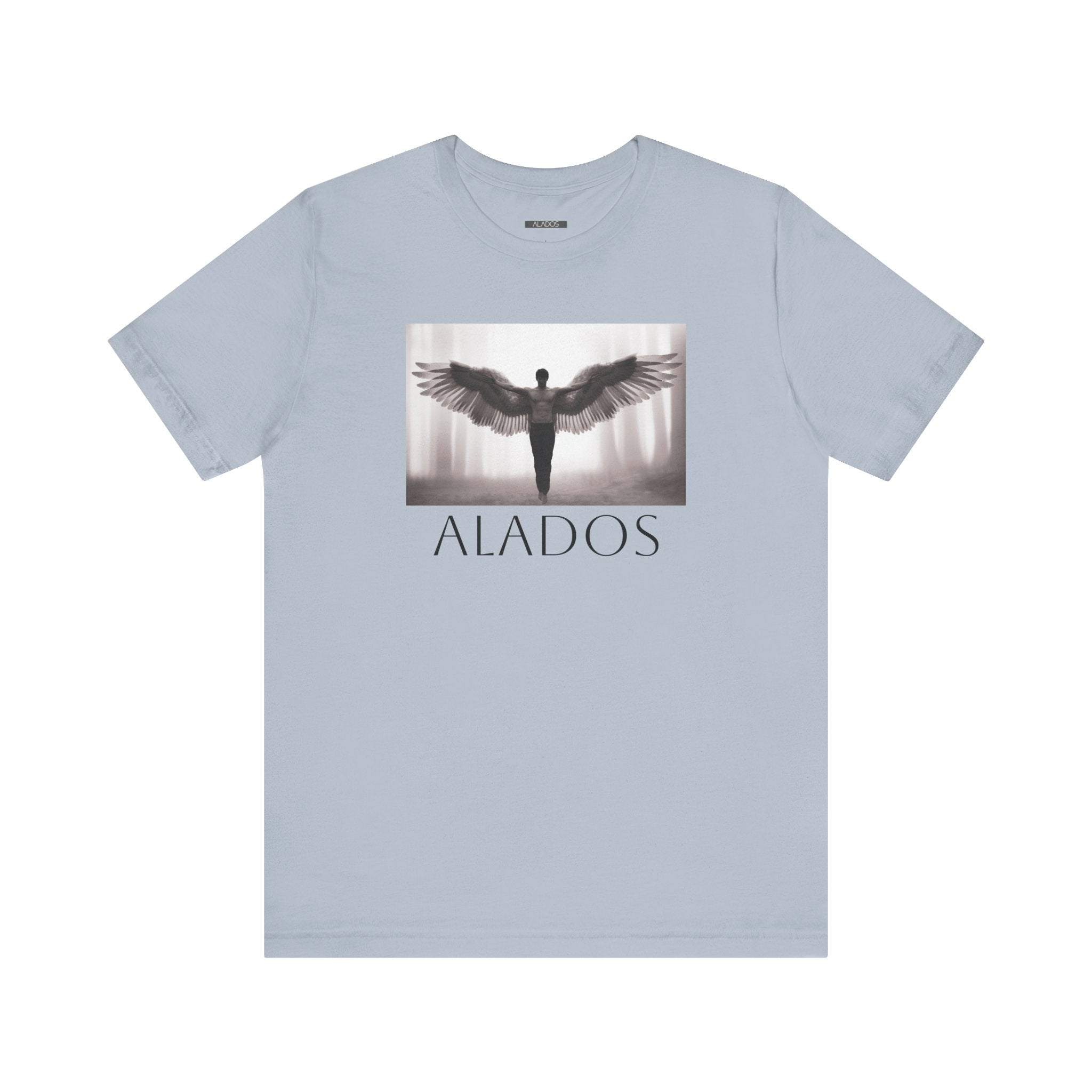 Alados Graphic Tee,Inspirational Unisex Jersey T-Shirt, Adventure Shirt, Angel Wing Shirt, Motivational Top, Gift for Dreamers