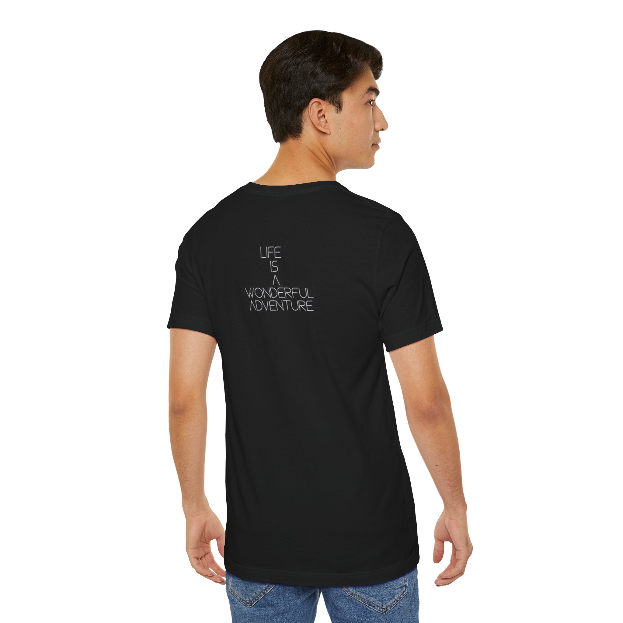 ALADOS  Graphic Tee Neutral Gender,Great Gift for Explorers,Unique Design with Inspiring Quote. 'Life is a Wonderful Adventure'