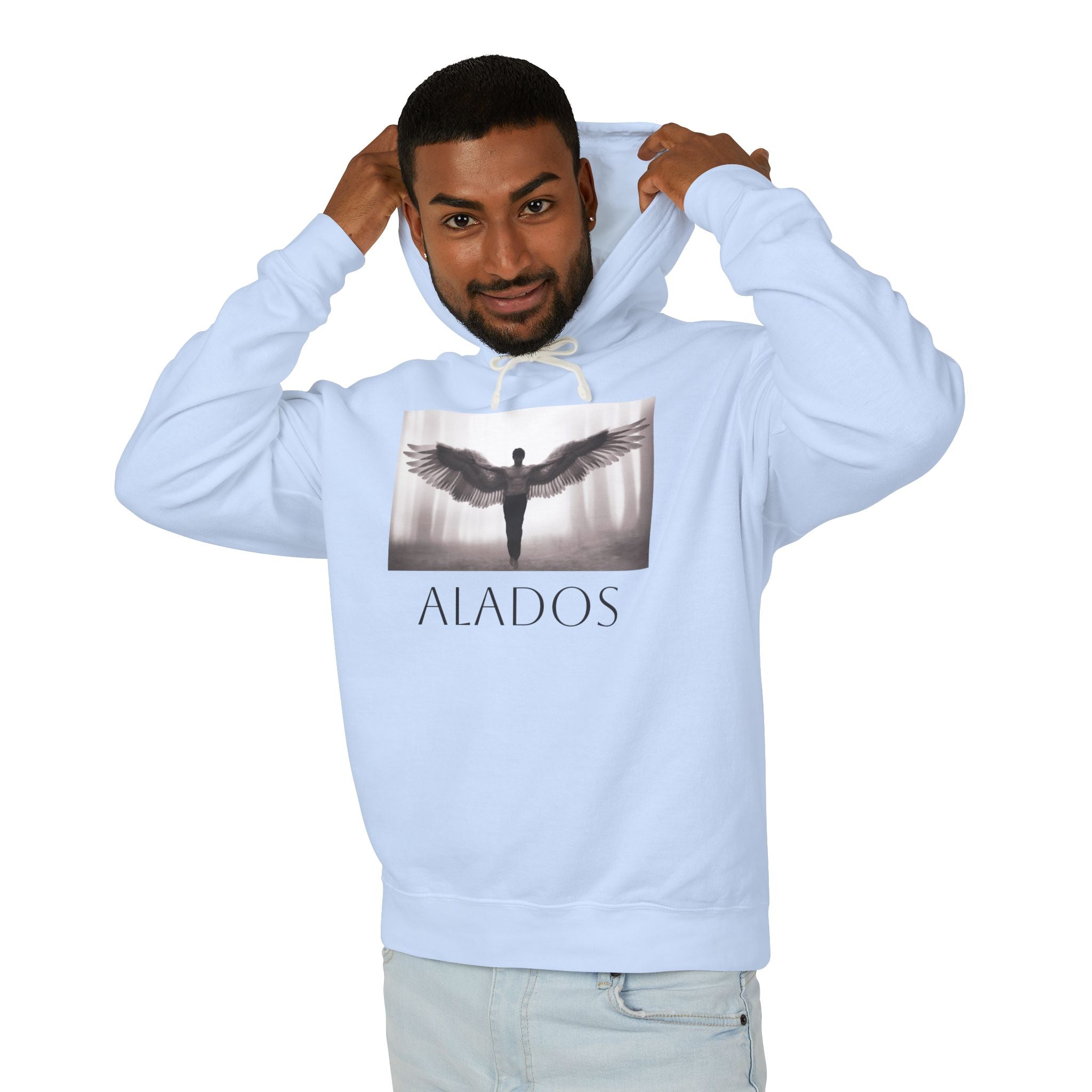 ALADOS  Angel Wings Hoodie,Unisex Lightweight Hoodie Sweatshirt, Unique Gift for Trendsetters. 'LOS ANGELES'