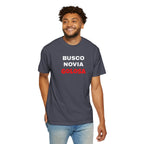 Retro style T shirt,Funny Latin Shirt — Humorous Latin Phrase Tee,Mexican Humor Tee. ' Busco Novia Golosa'