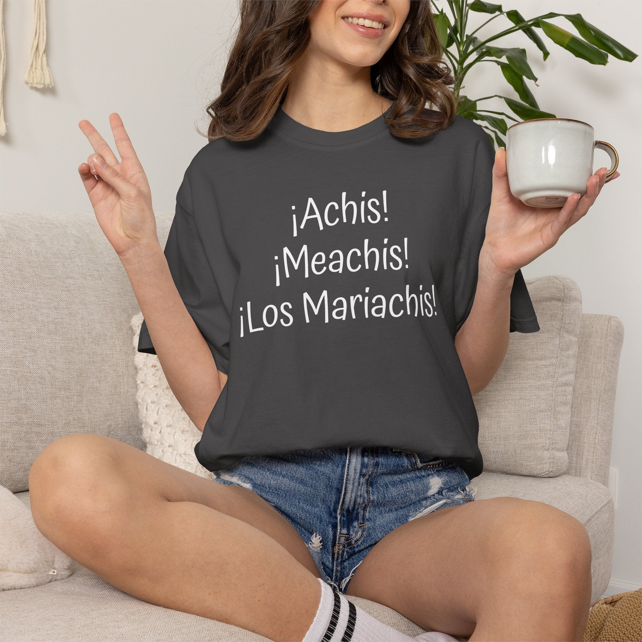 Mexican Humor Tee — Funny Spanish Graphic T-Shirt  'Achis Meachis Los Mariachis'