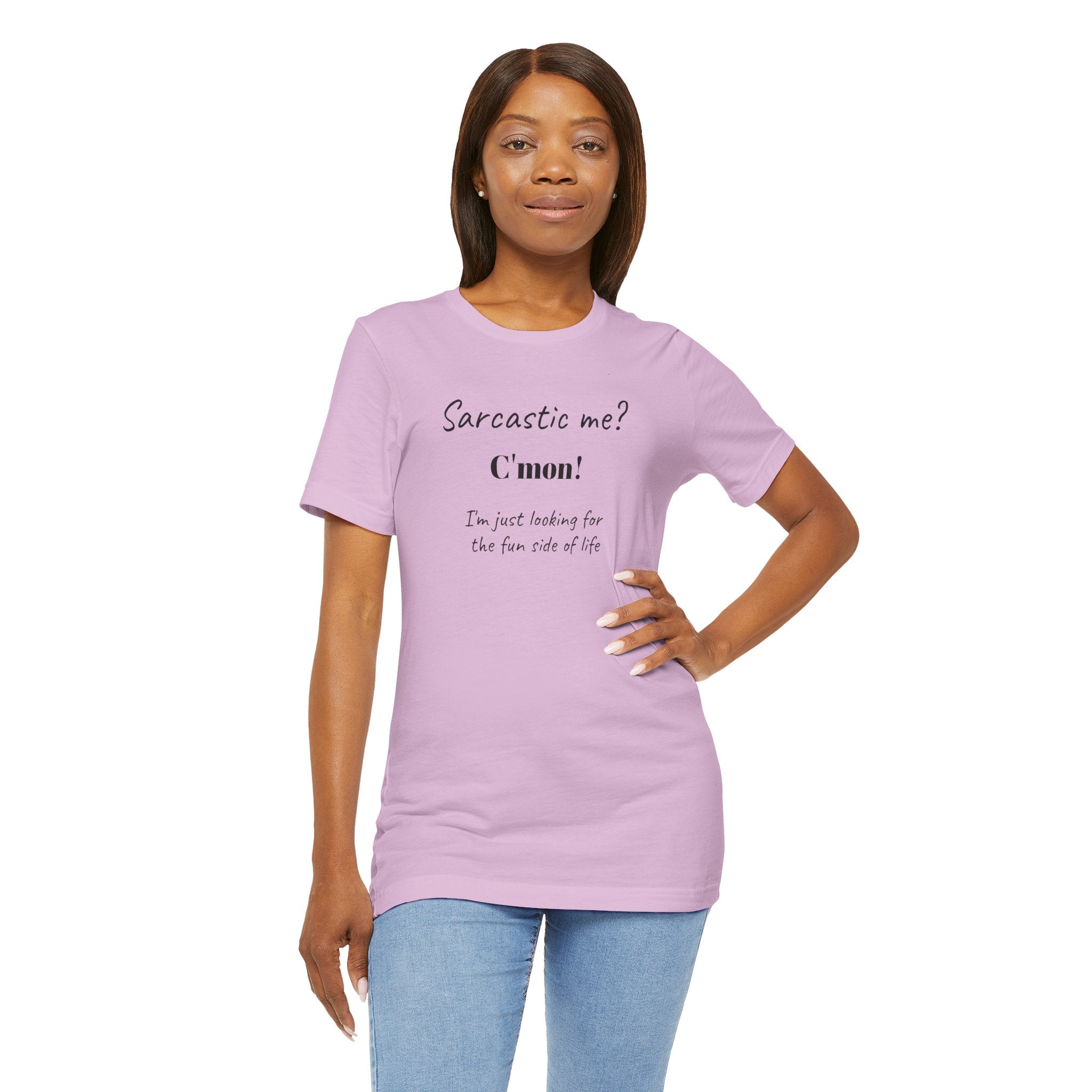 Bold Design Tee,Funny Unisex T-shirt,Sarcastic Humor Tee - Unisex Jersey Short Sleeve T-Shirt. 'SARCASTIC ME?'