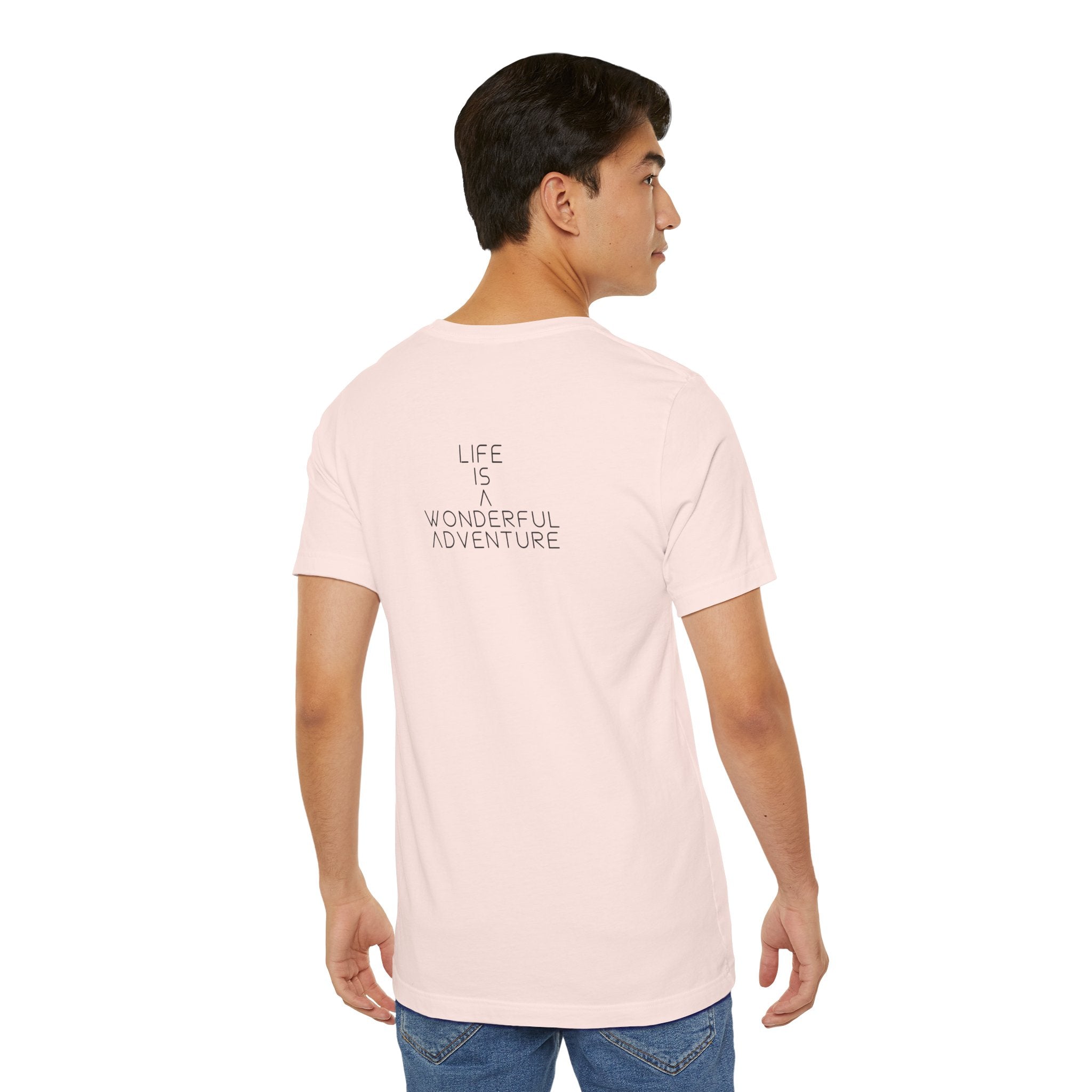 Alados Graphic Tee,Inspirational Unisex Jersey T-Shirt, Adventure Shirt, Angel Wing Shirt, Motivational Top, Gift for Dreamers