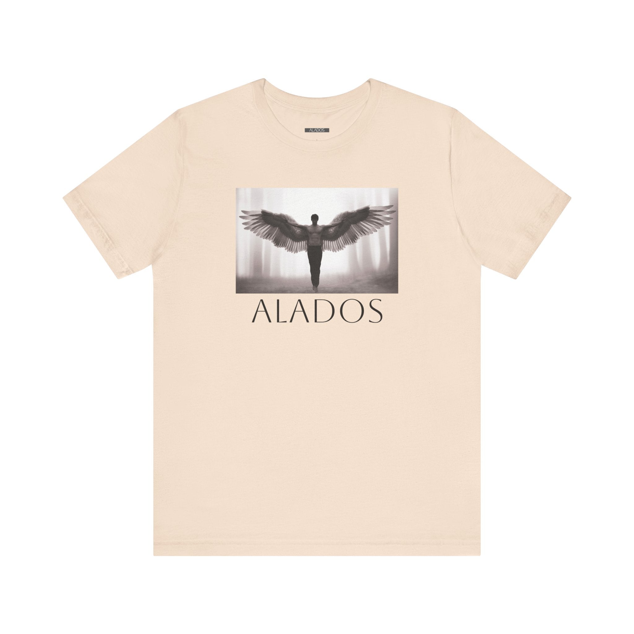 Alados Graphic Tee,Inspirational Unisex Jersey T-Shirt, Adventure Shirt, Angel Wing Shirt, Motivational Top, Gift for Dreamers