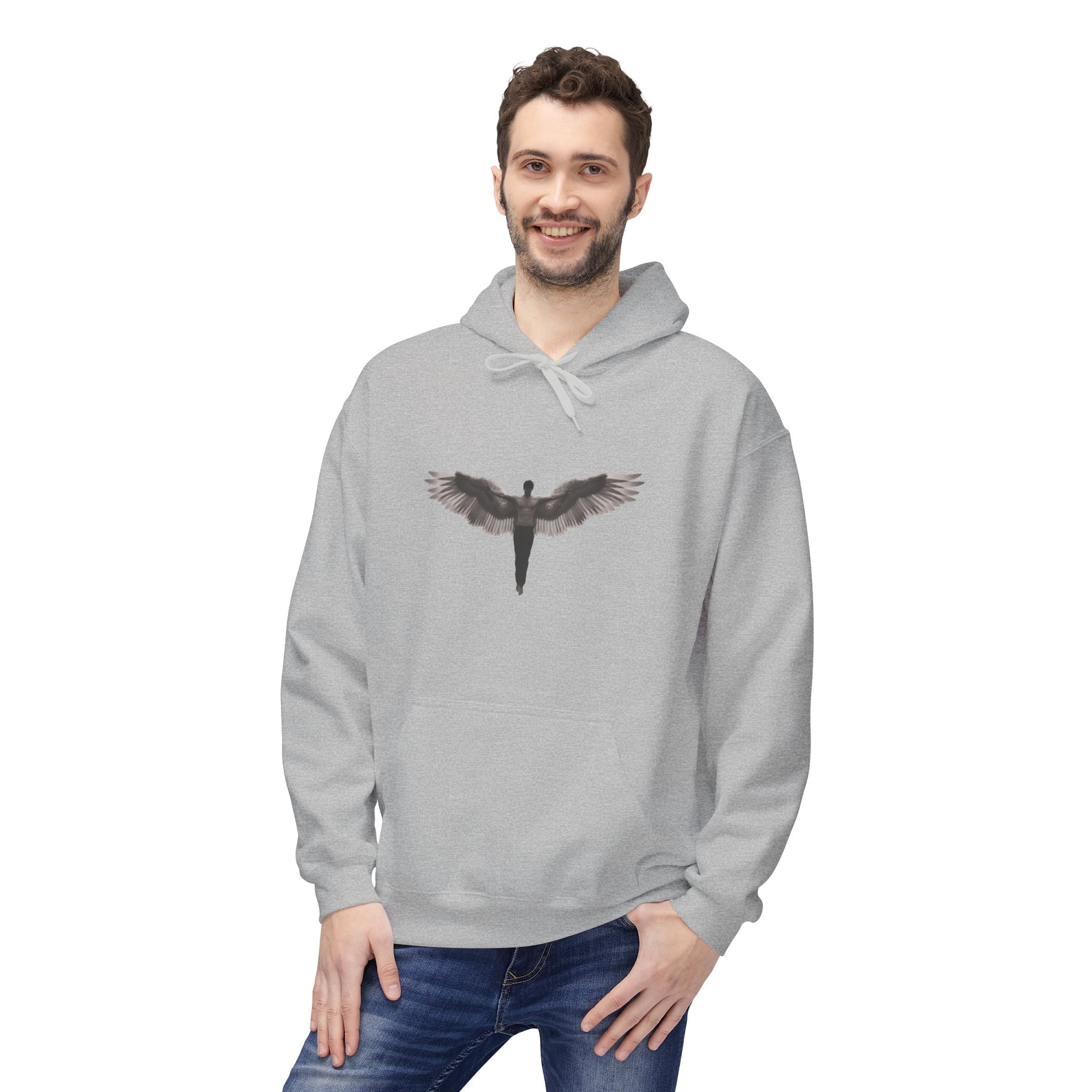 Alados Winged Logo Hoodie — Minimalist Angel Wings Pullover
