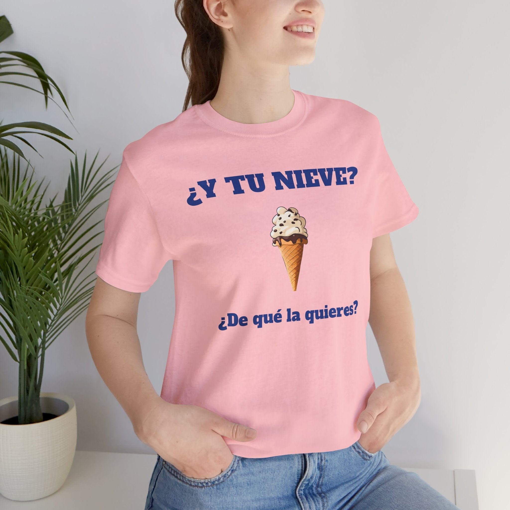 Funny Women's Tee, Sarcastic Graphic Shirt, Humorous Cotton Top, Best Holiday Gift,Mexican Humor Shirt. '¿Y tu nieve...?