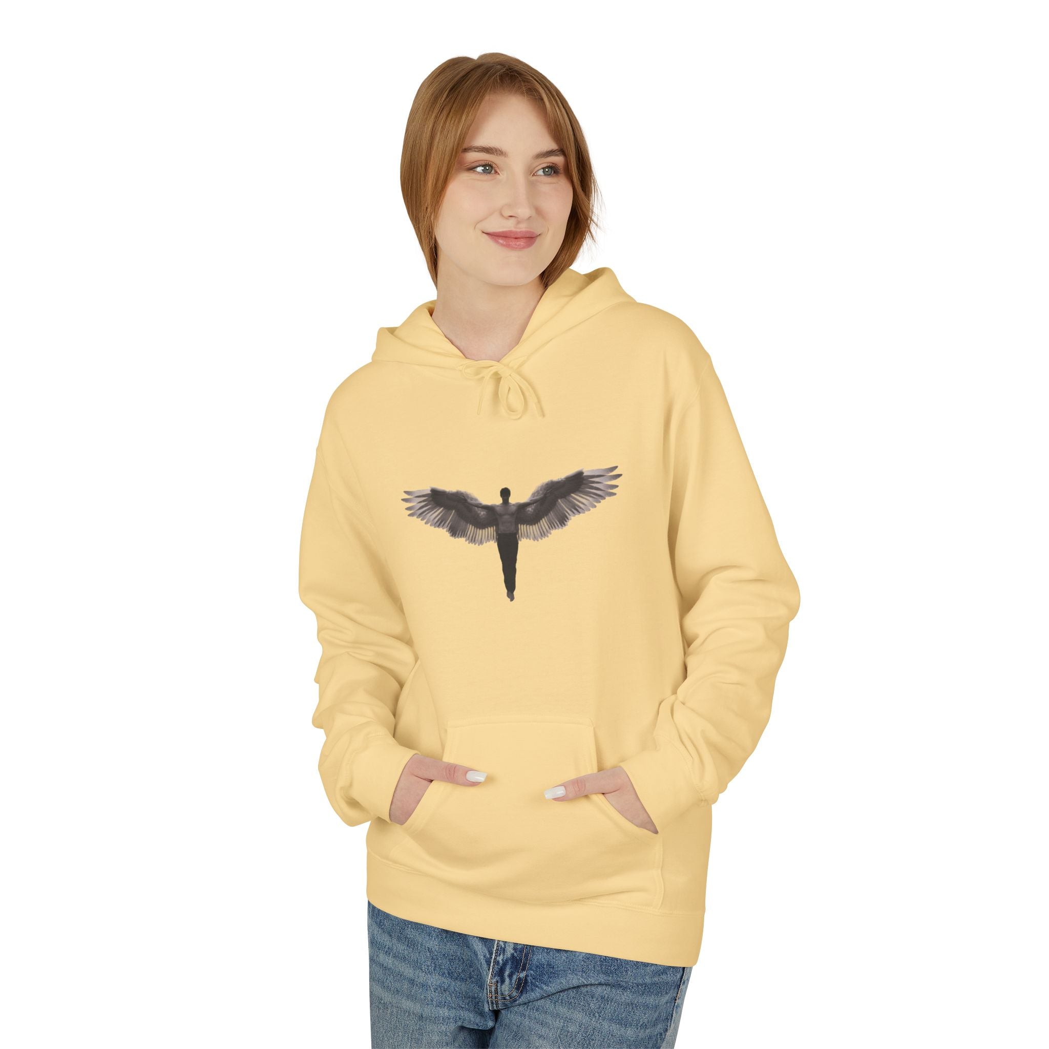 Alados Winged Logo Hoodie — Minimalist Angel Wings Pullover