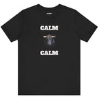 Funny Unisex Tee, Sarcastic T Shirt, Holiday Gift, Casual Wear, Joke Clothing, Birthday Gift. 'Calm... Calm'