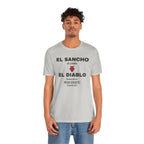 Funny T-shirt,Mexican Humor Shirt,Sarcastic Tee for Men,Latino Style T-shirt. 'El sancho es como el diablo'