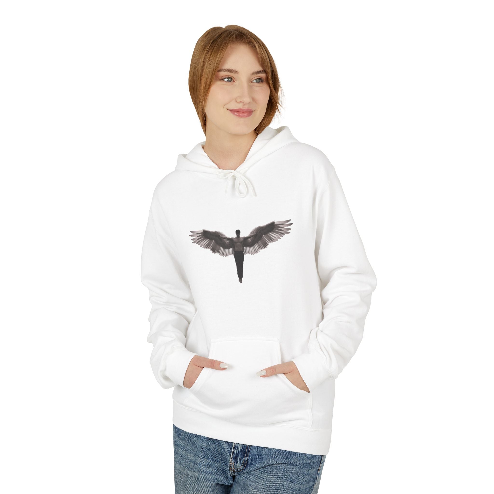 Alados Winged Logo Hoodie — Minimalist Angel Wings Pullover