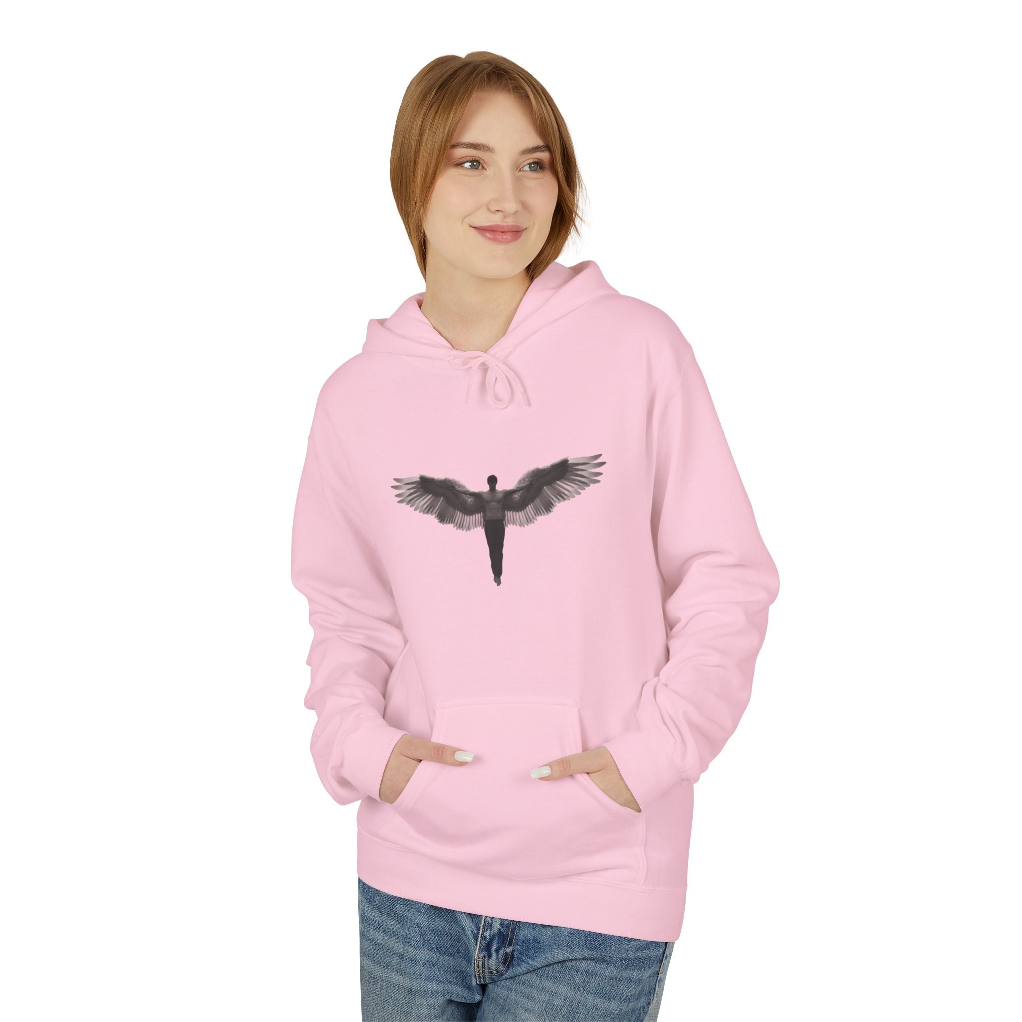Alados Winged Logo Hoodie — Minimalist Angel Wings Pullover
