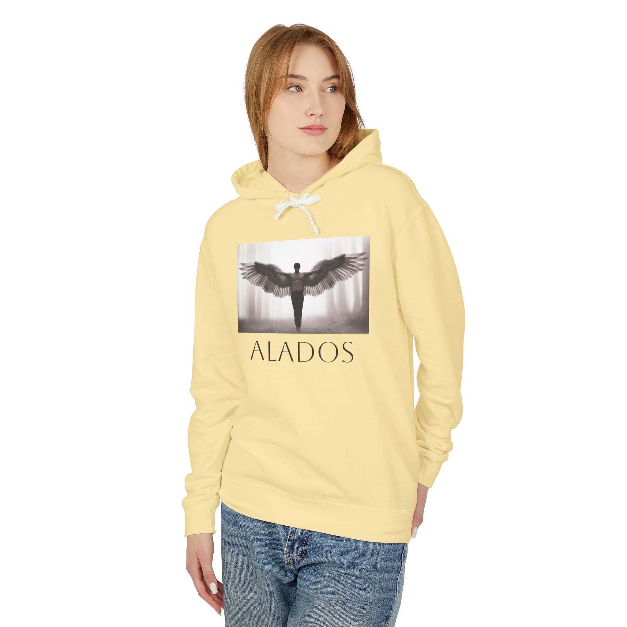 ALADOS  Angel Wings Hoodie,Unisex Lightweight Hoodie Sweatshirt, Unique Gift for Trendsetters. 'LOS ANGELES'