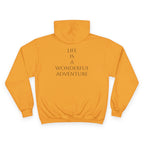 Sporting Champion Hoodie,Unique Design For Adventure Lovers,Great Gift for Holidays.Neutral Gender Hoodie. 'ALADOS:Life is a Wonderful Adventure'