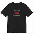Unisex Jersey Short Sleeve Tee,Funny Tshirt Neutral Gender,Bolt Design Tee. 'Te va a doler,Pero te va a gustar'