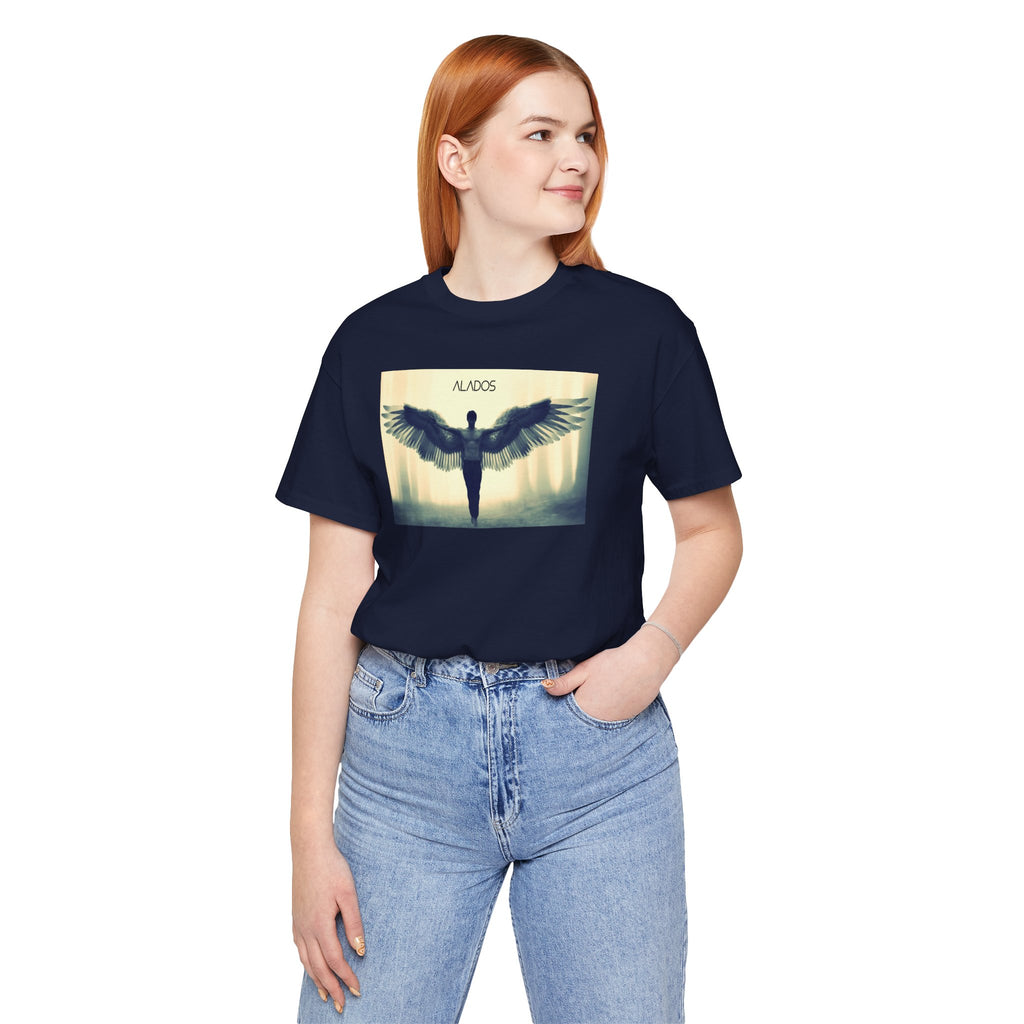 Angelic Wings Tee: Spiritual Unisex Jersey Shirt, Inspirational Gift, Motivational Wear, Ideal for Meditation, Unique Fashion