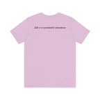 ALADOS.Inspiring Graphic Unisex T-Shirt for Explorers,Unique Design Tee,Motivational Gift for Friends. -Life is a wonderful adventure.-
