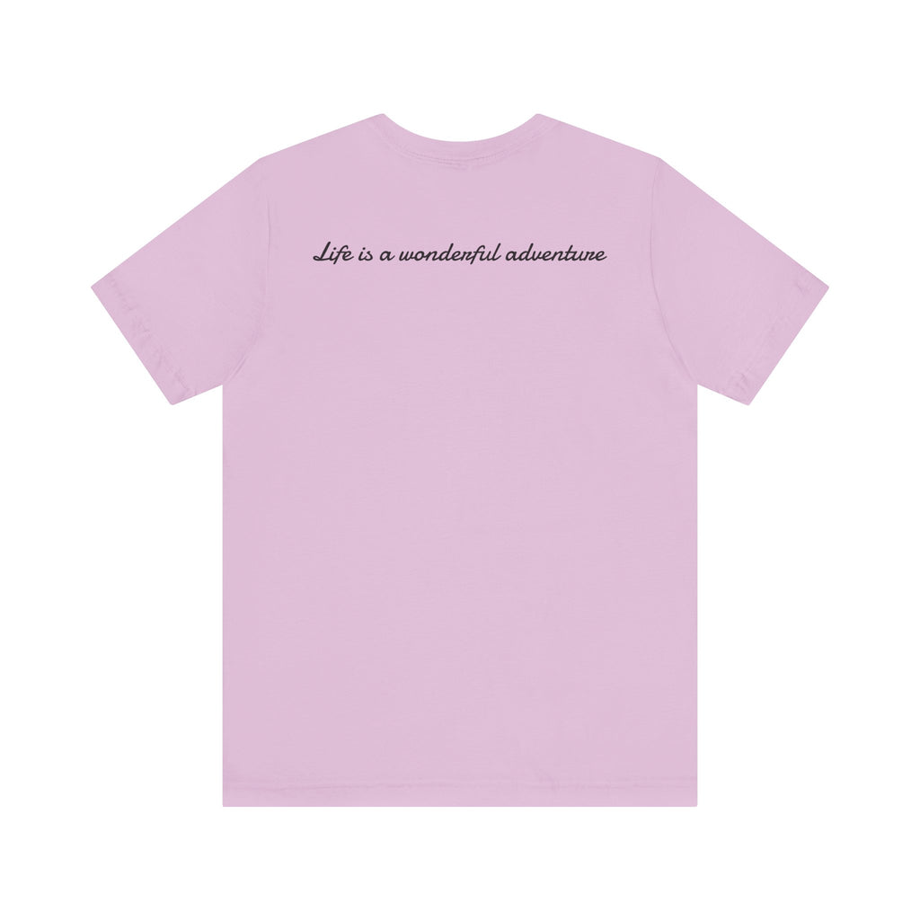 ALADOS.Inspiring Graphic Unisex T-Shirt for Explorers,Unique Design Tee,Motivational Gift for Friends. -Life is a wonderful adventure.-