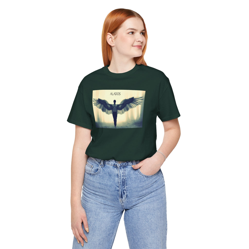 Angelic Wings Tee: Spiritual Unisex Jersey Shirt, Inspirational Gift, Motivational Wear, Ideal for Meditation, Unique Fashion