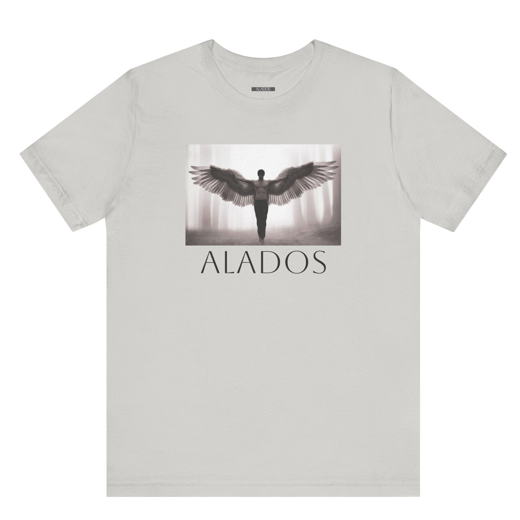Alados Graphic Tee,Inspirational Unisex Jersey T-Shirt, Adventure Shirt, Angel Wing Shirt, Motivational Top, Gift for Dreamers