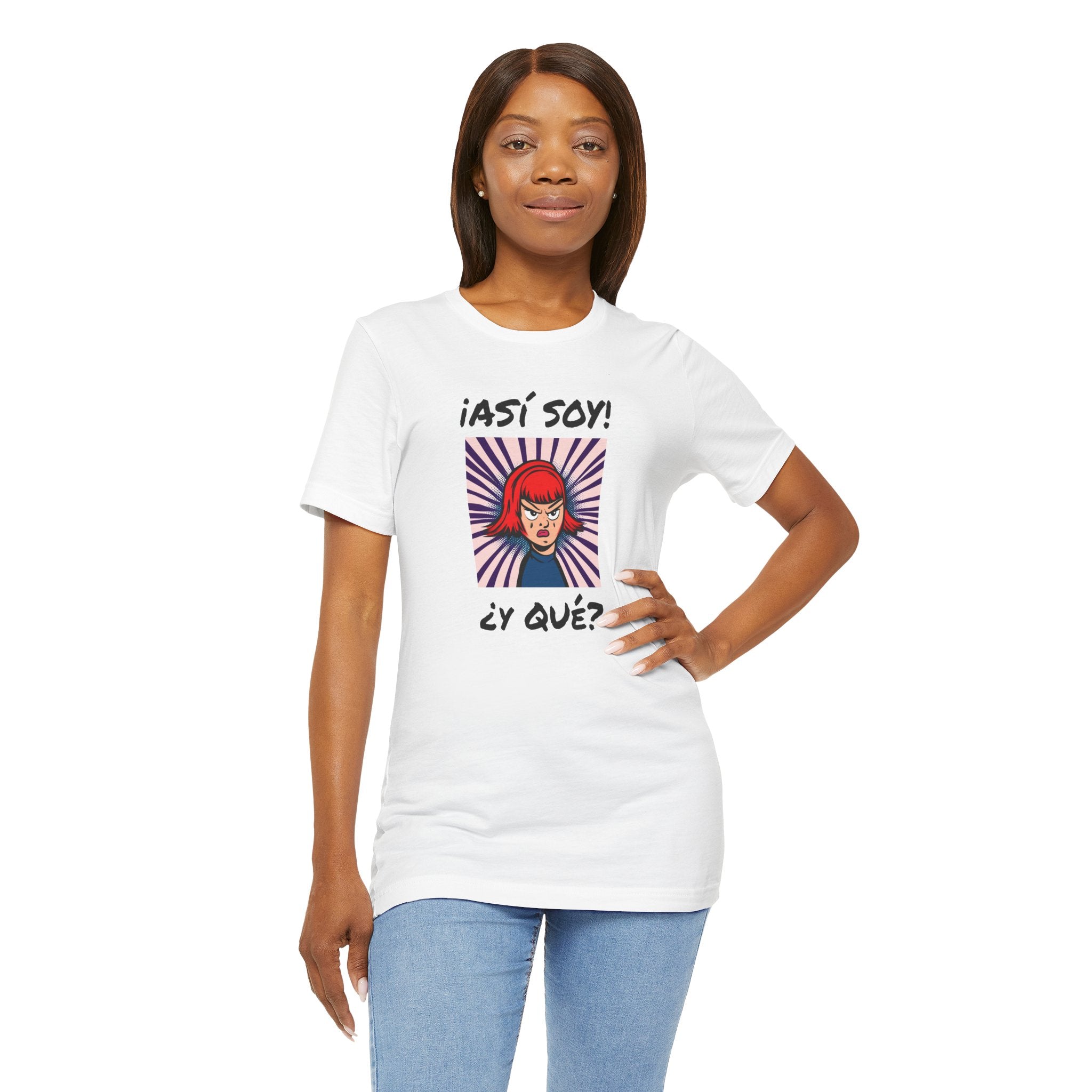 Funny T-Shirt for Teens,Bold Design T shirt,Women's Tee, Gift for Her,Funny Shirt for Latin Girls. '¡ASI SOY! ¿Y QUE?'