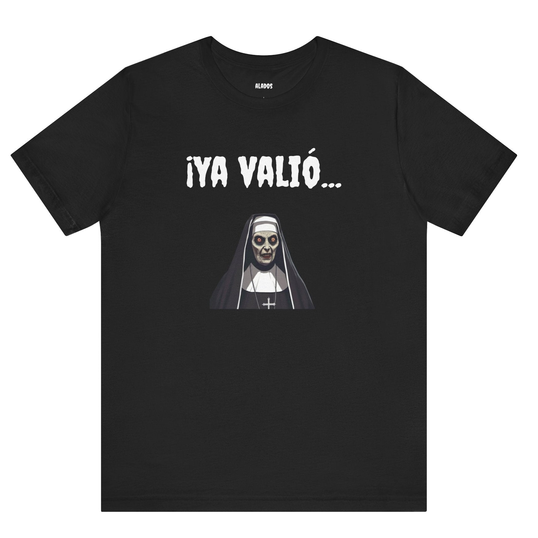 Gothic Nun Tee - Dark Humor Unisex Jersey Shirt - Perfect for Halloween, Parties, Casual Wear, Gifts, Unique Design.YA VALIO