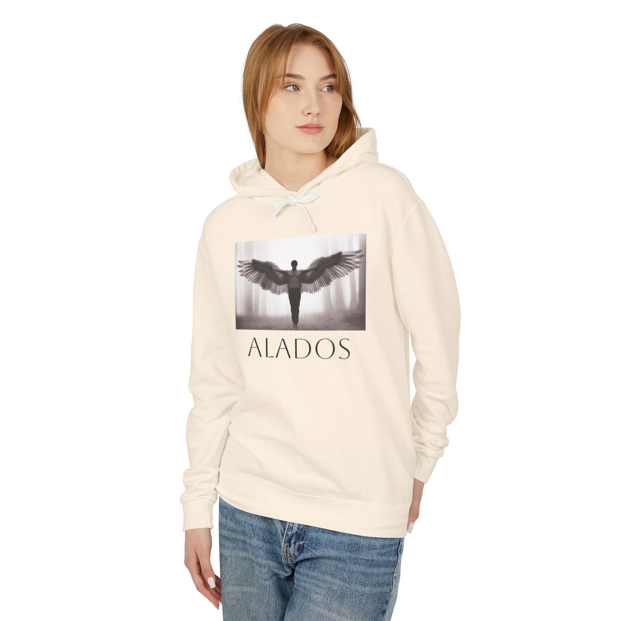 ALADOS  Angel Wings Hoodie,Unisex Lightweight Hoodie Sweatshirt, Unique Gift for Trendsetters. 'LOS ANGELES'