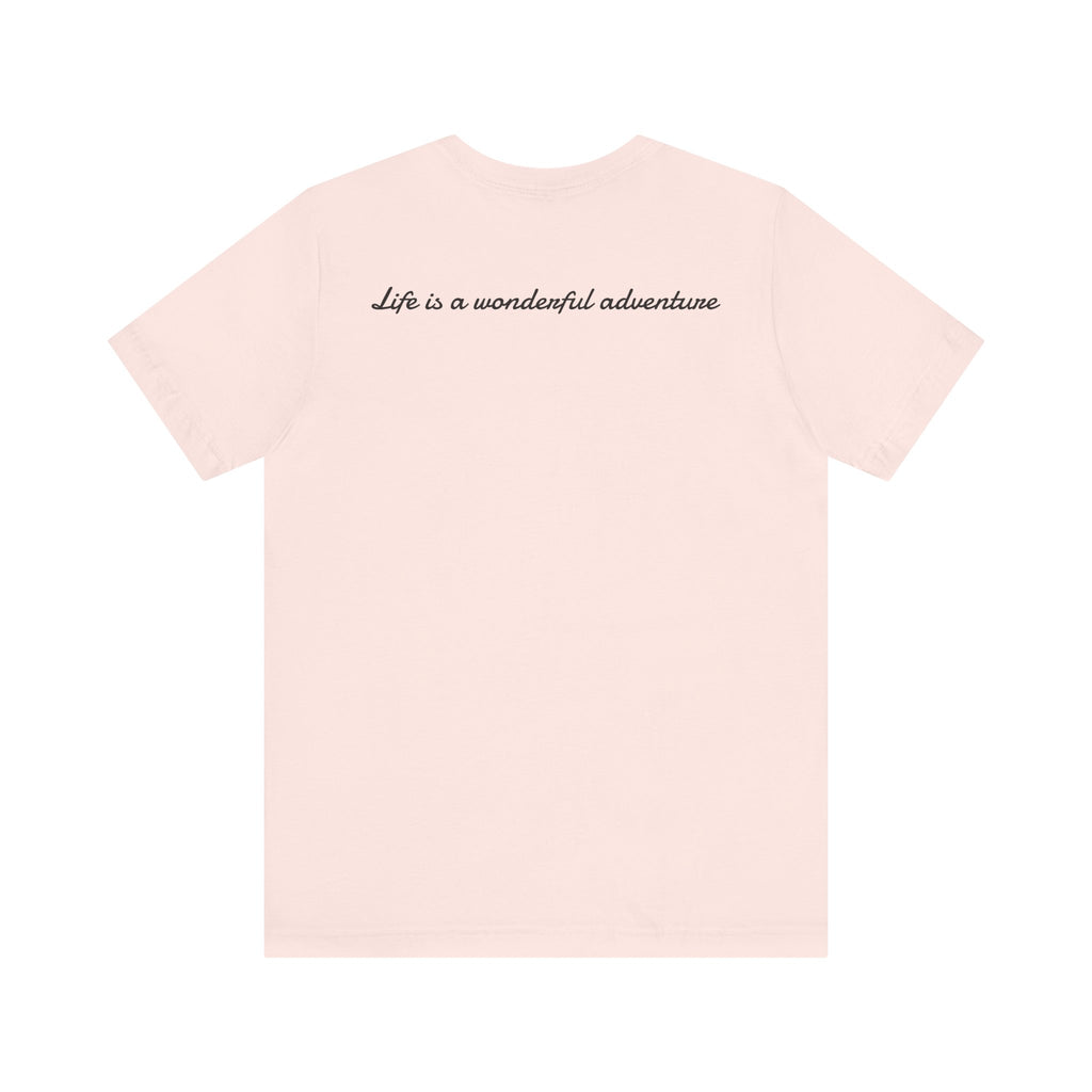 ALADOS.Inspiring Graphic Unisex T-Shirt for Explorers,Unique Design Tee,Motivational Gift for Friends. -Life is a wonderful adventure.-