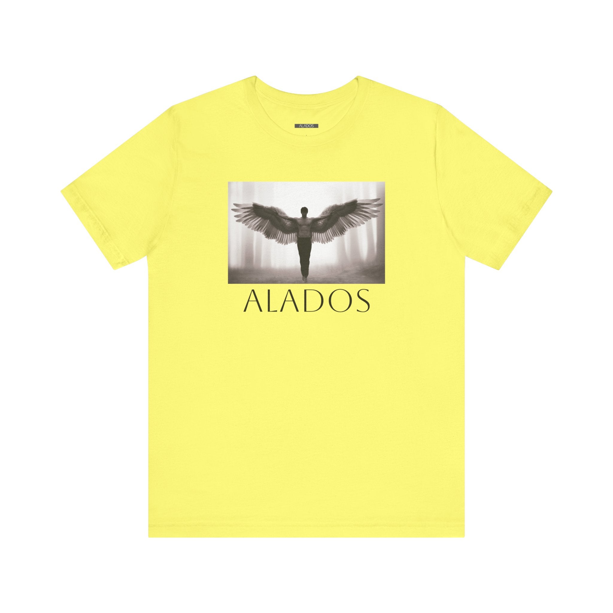 Alados Graphic Tee,Inspirational Unisex Jersey T-Shirt, Adventure Shirt, Angel Wing Shirt, Motivational Top, Gift for Dreamers