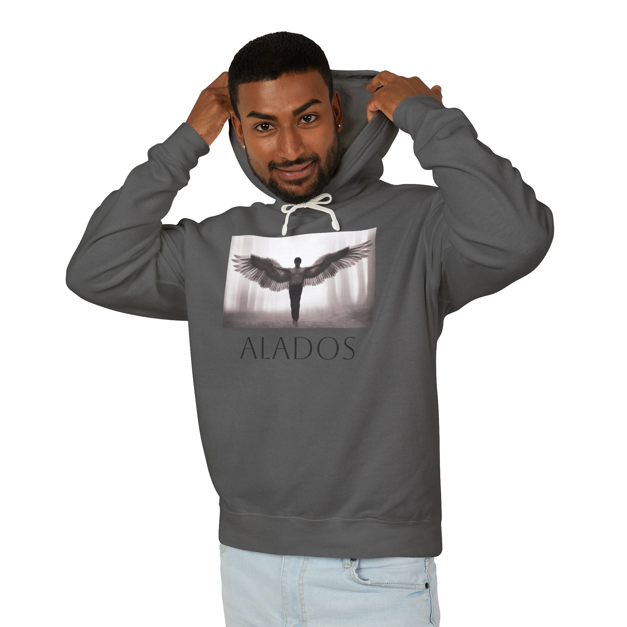 ALADOS  Angel Wings Hoodie,Unisex Lightweight Hoodie Sweatshirt, Unique Gift for Trendsetters. 'LOS ANGELES'