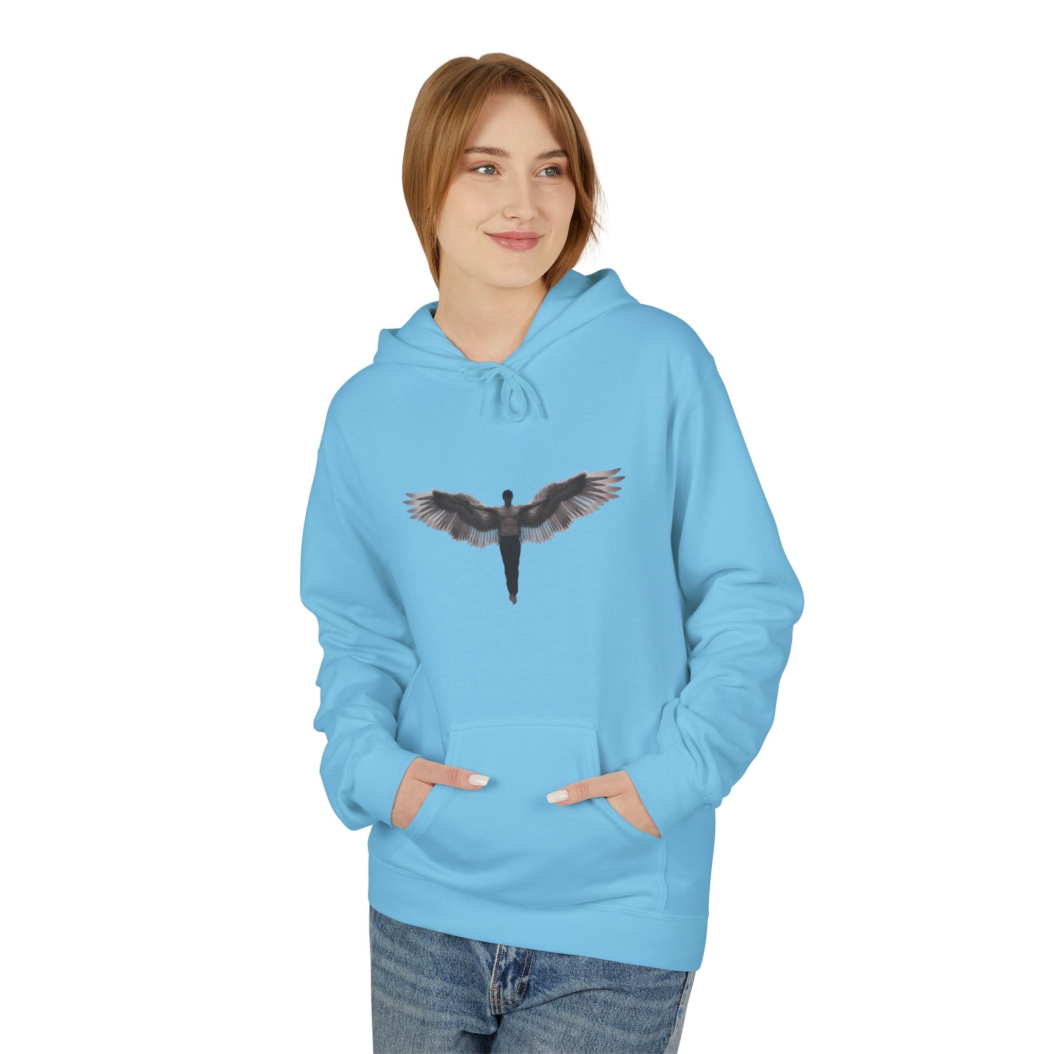Alados Winged Logo Hoodie — Minimalist Angel Wings Pullover