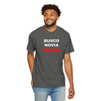 Retro style T shirt,Funny Latin Shirt — Humorous Latin Phrase Tee,Mexican Humor Tee. ' Busco Novia Golosa'