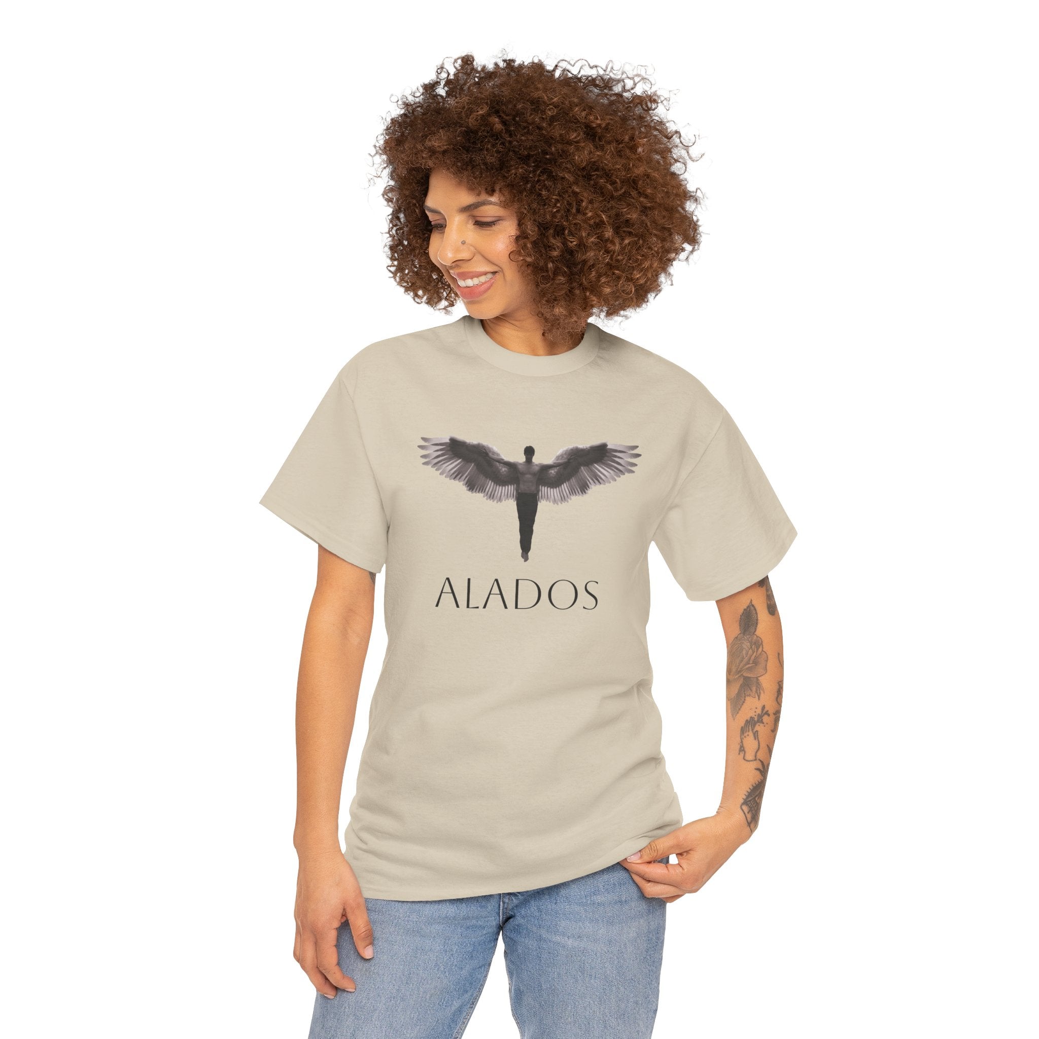 Alados Angel Wing Tee — Minimalist Mythic Graphic T-Shirt